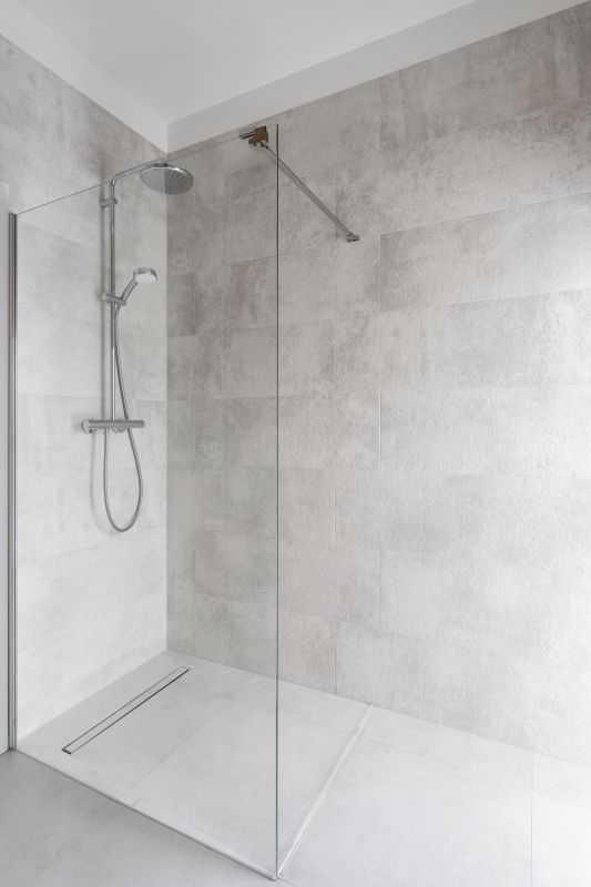 Glass Shower with Rainfall Showerhead